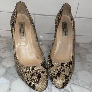 Jimmy Choo snakeskin 4 inch pumps